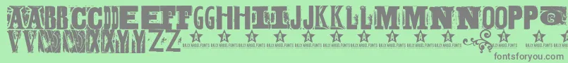 BODYH    Font – Gray Fonts on Green Background