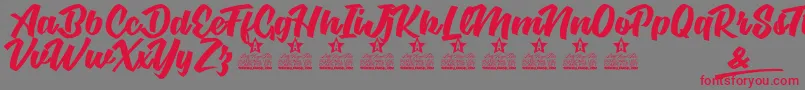BodySoul Personal Use Font – Red Fonts on Gray Background