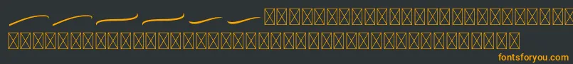 フォントBodytrack Swashes – 黒い背景にオレンジの文字