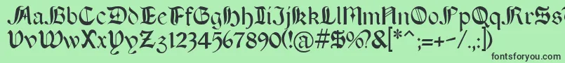 BOERT    Font – Black Fonts on Green Background