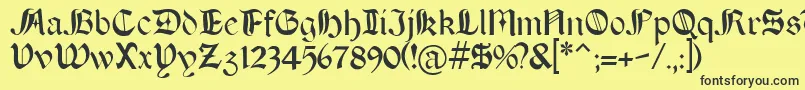 BOERT    Font – Black Fonts on Yellow Background