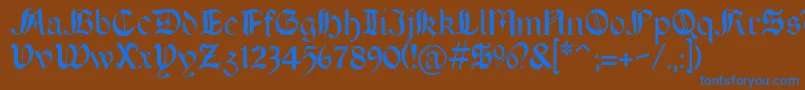 BOERT    Font – Blue Fonts on Brown Background