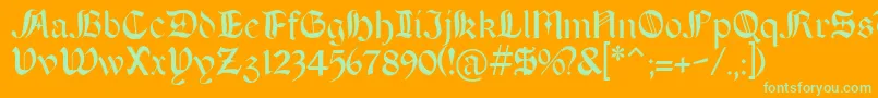 BOERT    Font – Green Fonts on Orange Background
