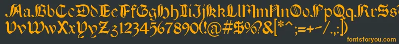 Шрифт BOERT    – оранжевые шрифты на чёрном фоне