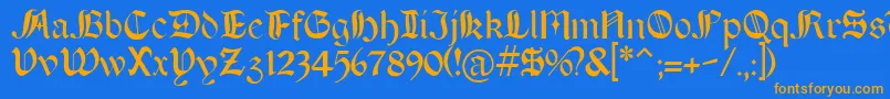 BOERT    Font – Orange Fonts on Blue Background