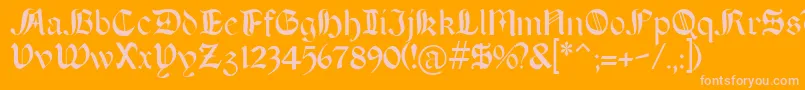 BOERT    Font – Pink Fonts on Orange Background