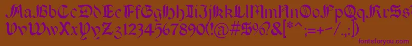 BOERT    Font – Purple Fonts on Brown Background