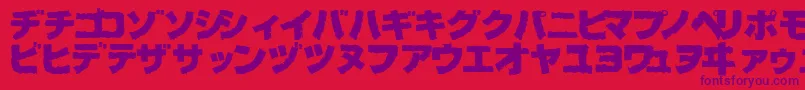 BOG BL   Font – Purple Fonts on Red Background