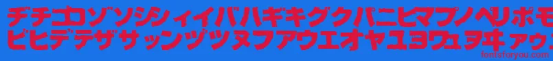 BOG BL   Font – Red Fonts on Blue Background