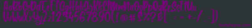 Boga bogi regular Font – Purple Fonts on Black Background