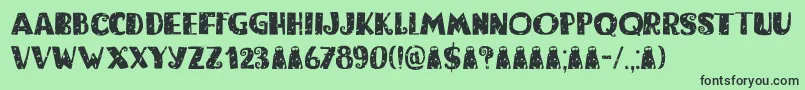 Bogeyman Eroded DEMO Font – Black Fonts on Green Background