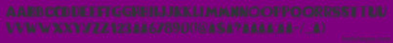 Bogeyman Eroded DEMO-Schriftart – Schwarze Schriften auf violettem Hintergrund