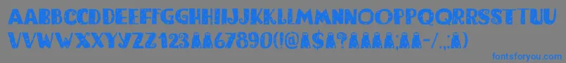 Bogeyman Eroded DEMO Font – Blue Fonts on Gray Background