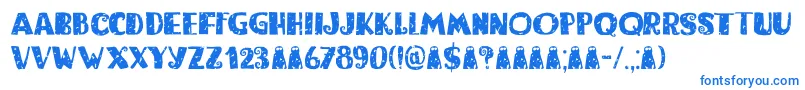 Bogeyman Eroded DEMO Font – Blue Fonts on White Background