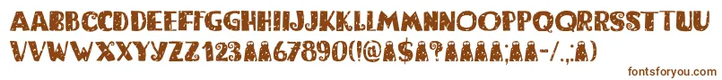 Bogeyman Eroded DEMO Font – Brown Fonts on White Background