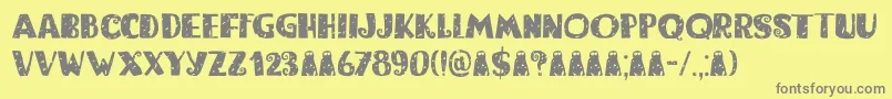 Bogeyman Eroded DEMO Font – Gray Fonts on Yellow Background