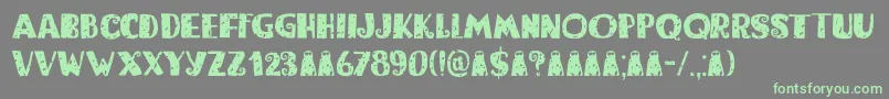 Bogeyman Eroded DEMO Font – Green Fonts on Gray Background