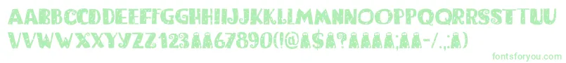 Bogeyman Eroded DEMO Font – Green Fonts on White Background