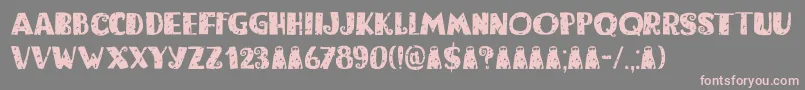 Bogeyman Eroded DEMO Font – Pink Fonts on Gray Background