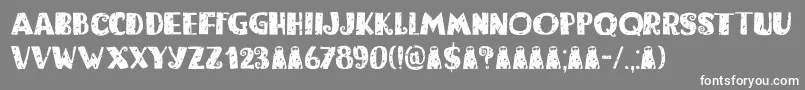 Bogeyman Eroded DEMO Font – White Fonts on Gray Background