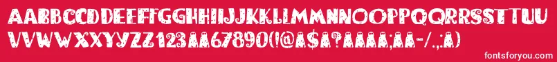 Bogeyman Eroded DEMO Font – White Fonts on Red Background