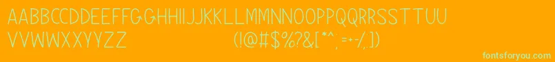 Bogwood   Free For Personal Use Font – Green Fonts on Orange Background