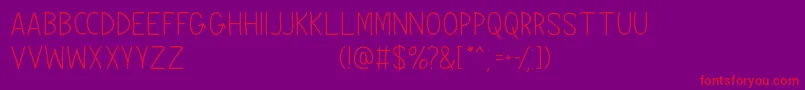 Bogwood   Free For Personal Use Font – Red Fonts on Purple Background