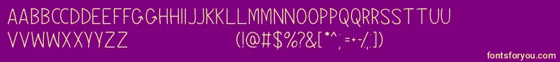 Bogwood   Free For Personal Use Font – Yellow Fonts on Purple Background