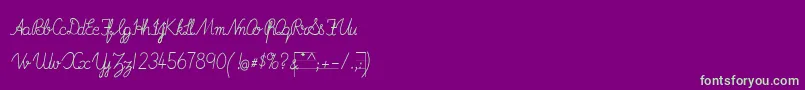 Police ImransSchoolB – polices vertes sur fond violet