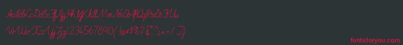 ImransSchoolB Font – Red Fonts on Black Background