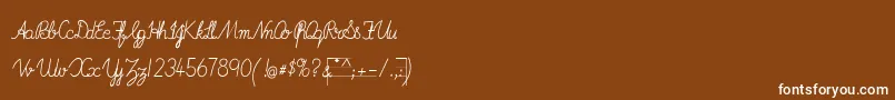 フォントImransSchoolB – 茶色の背景に白い文字