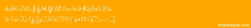 ImransSchoolB Font – White Fonts on Orange Background