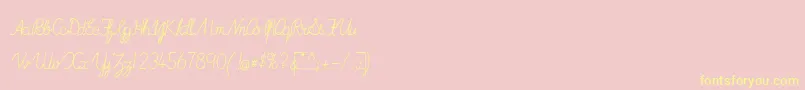 ImransSchoolB Font – Yellow Fonts on Pink Background