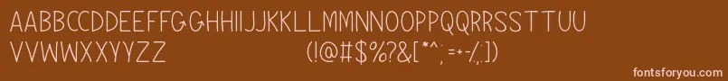Bogwood   Free For Personal Use Font – Pink Fonts on Brown Background