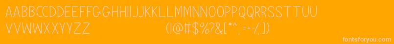 Bogwood   Free For Personal Use-Schriftart – Rosa Schriften auf orangefarbenem Hintergrund