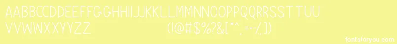 Bogwood   Free For Personal Use Font – White Fonts on Yellow Background