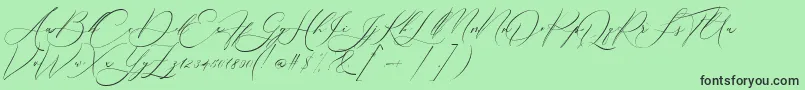 Boheme Floral Font – Black Fonts on Green Background