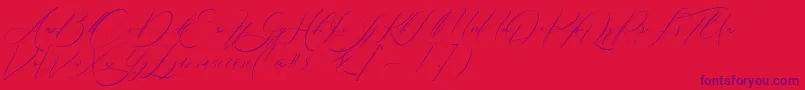 Boheme Floral Font – Purple Fonts on Red Background