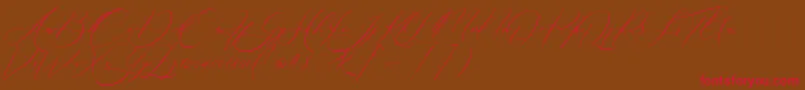 Boheme Floral Font – Red Fonts on Brown Background