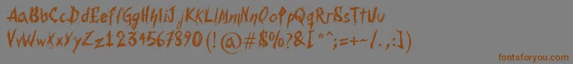 Bohemia Font – Brown Fonts on Gray Background