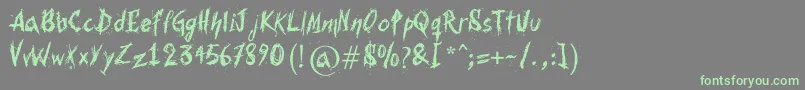 Bohemia Font – Green Fonts on Gray Background