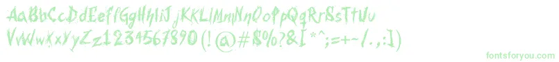 Bohemia Font – Green Fonts on White Background