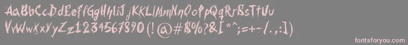 Bohemia Font – Pink Fonts on Gray Background