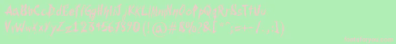 Bohemia Font – Pink Fonts on Green Background