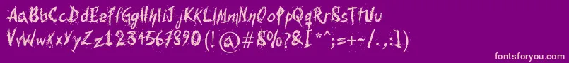 Bohemia Font – Pink Fonts on Purple Background