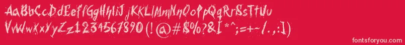 Bohemia Font – Pink Fonts on Red Background