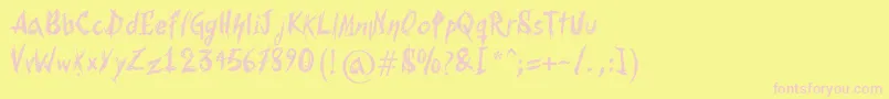 Bohemia Font – Pink Fonts on Yellow Background