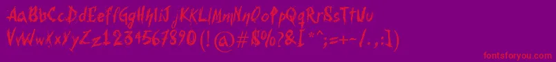 Lisätietoja Bohemia-fontista Bohemia-fontti – punaiset fontit violetilla taustalla