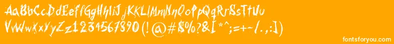 Bohemia Font – White Fonts on Orange Background