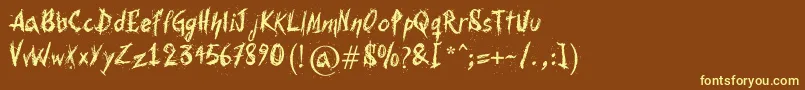 Bohemia Font – Yellow Fonts on Brown Background